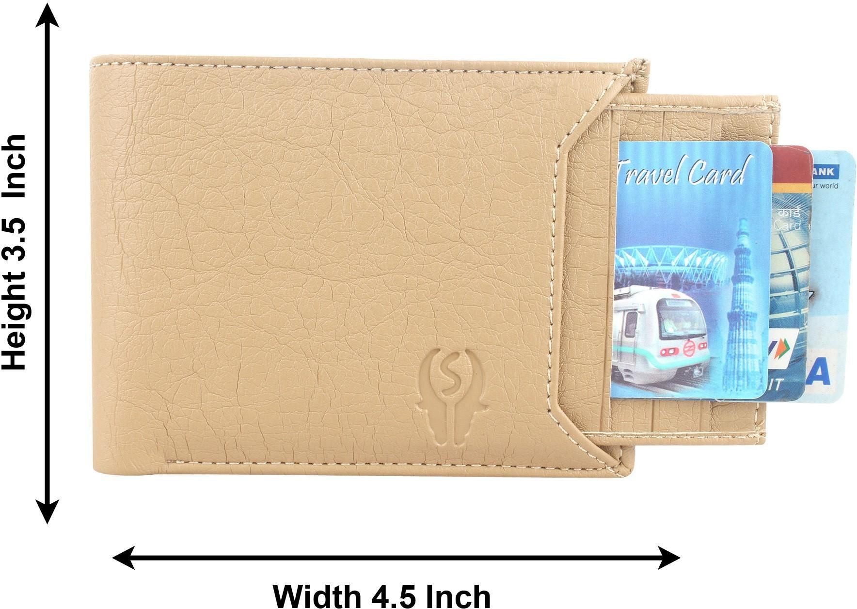 SAMTROH Men Casual Beige Artificial Leather Wallet (8 Card Slots)