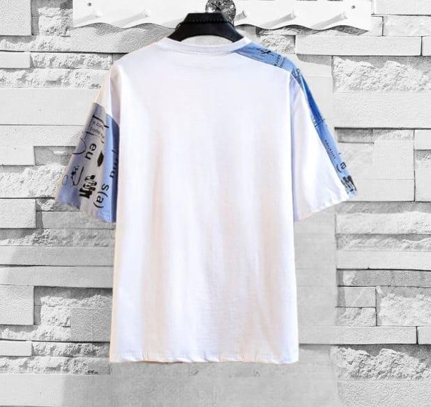 Cotton Printed Half Sleeves Pocket Style Round Neck Mens T-Shirt
