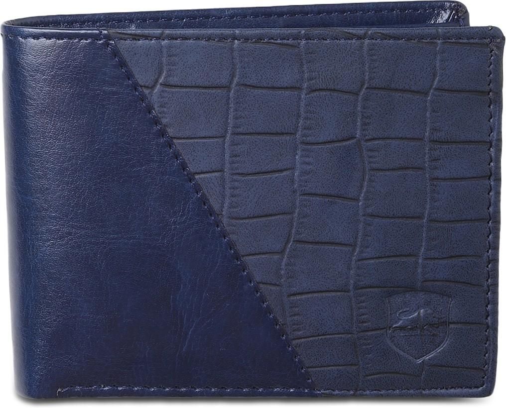 SAMTROH Men Blue Artificial Leather Wallet (5 Card Slots)